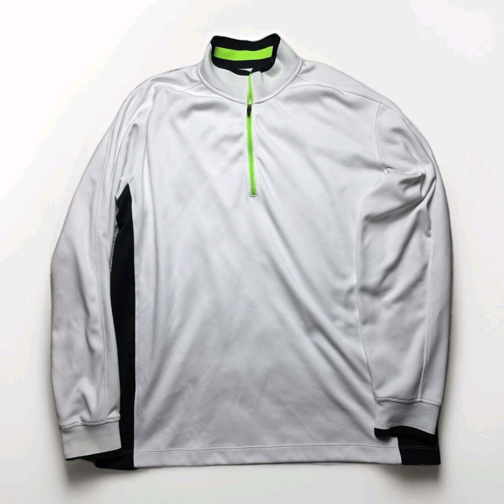 Nike Mens Golf Tour Performance Dri Fit Pullover Activewear Jacket White Size XL